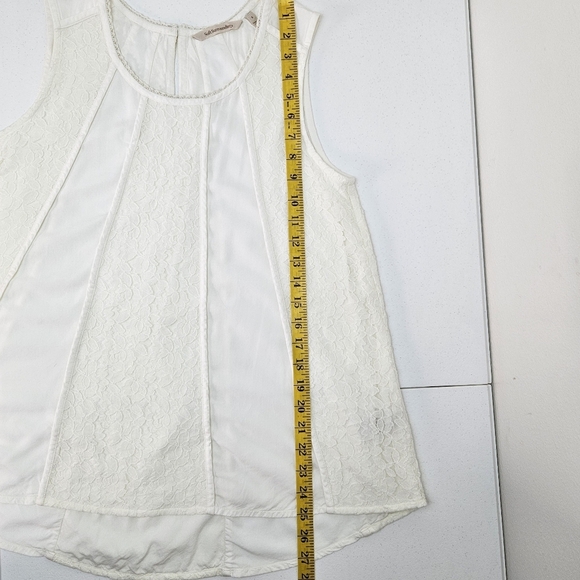 Soft Surroundings Sleeveless Ivory Lacey Top S - Picture 6 of 8